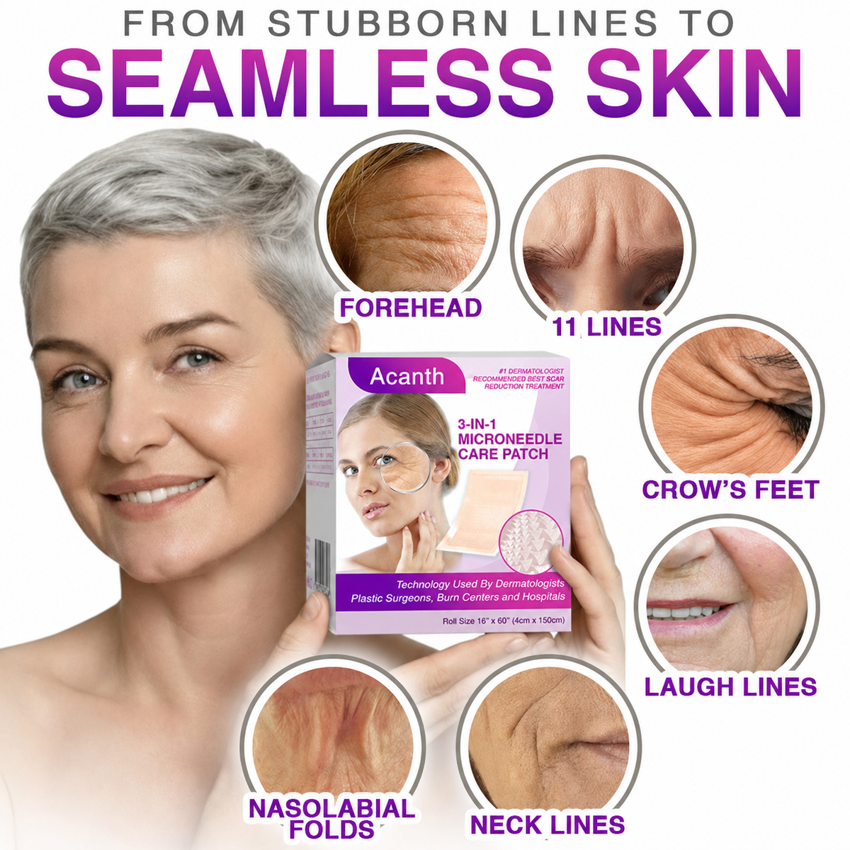 Acanth® 3-in-1 Microneedle Anti-Aging Patch