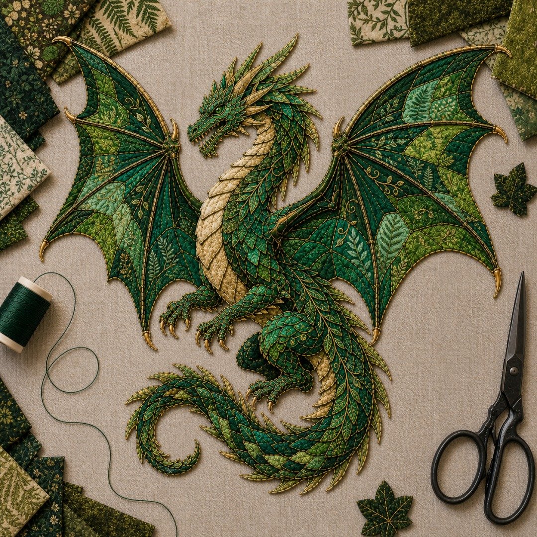🌙 Mythic Wilds DIY Layered Patchwork Art Kit