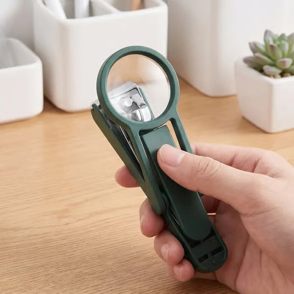 2 PCS Foldable Magnifying Nail Clippers for Seniors & Thick Nails
