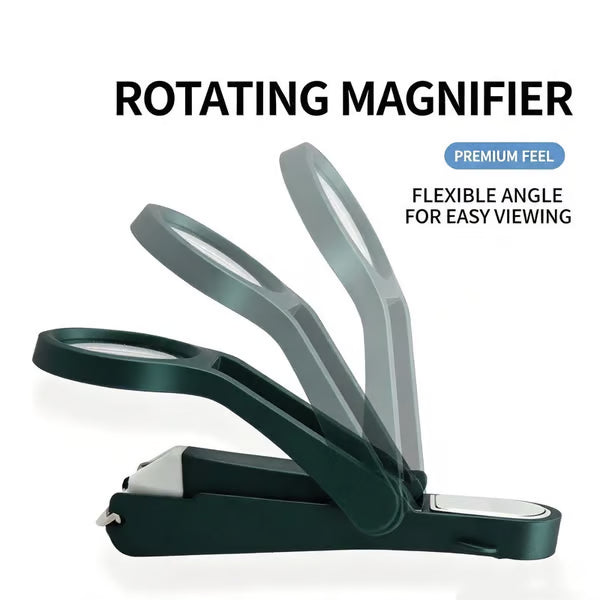 2 PCS Foldable Magnifying Nail Clippers for Seniors & Thick Nails