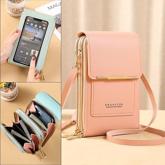 🔥Upgraded Version Anti-Theft Double Layer Leather Bag,🔒 FID Blocking Mini PU Leather Crossbody Bags