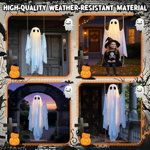 5FT Light-Up Hanging Ghost Halloween Decoration