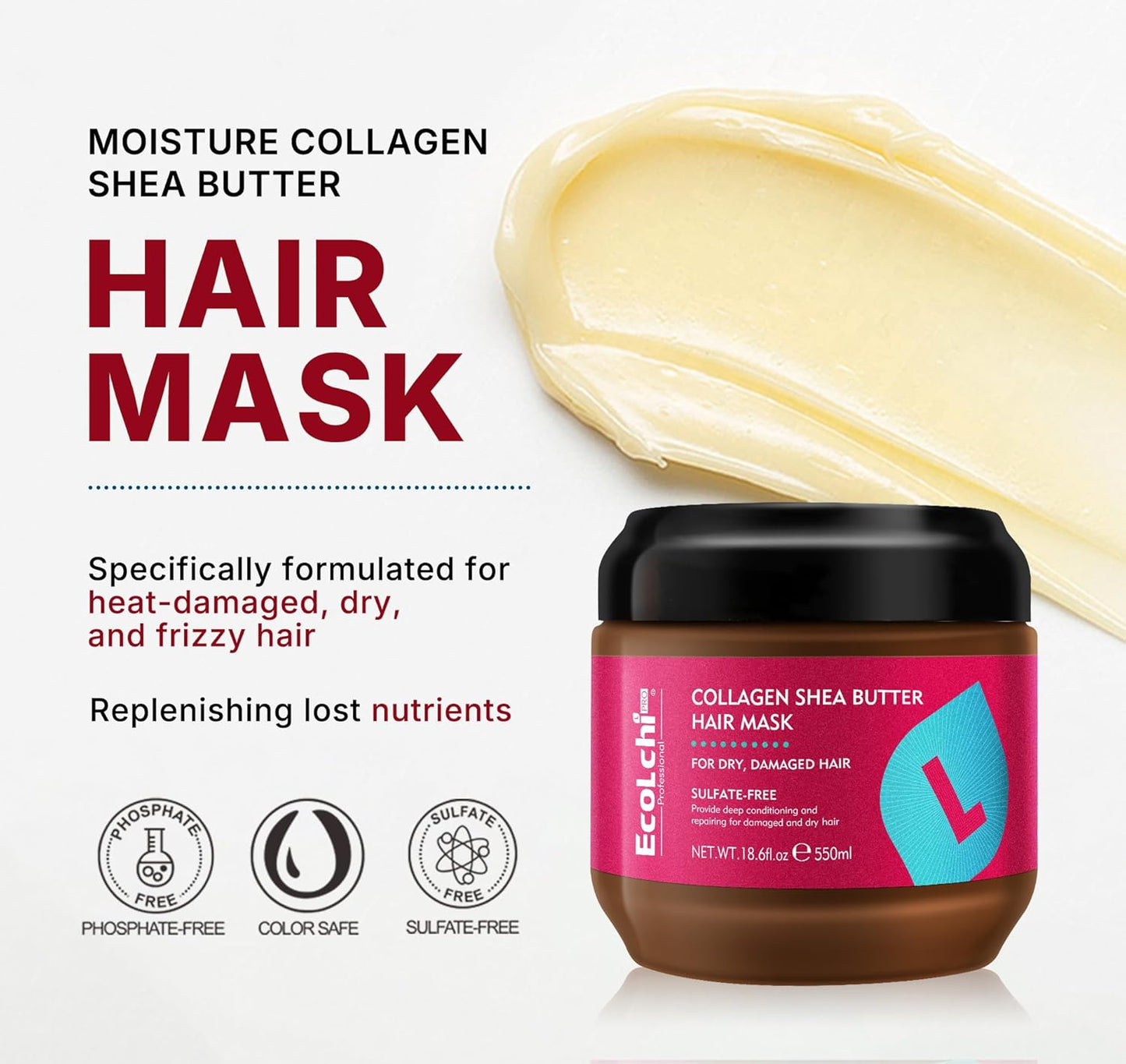Collagen Shea Butter Hair Mask 550ml