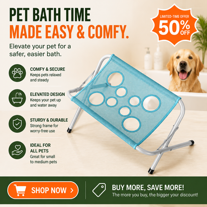 Quick-Dry Foldable Pet Bath Rack