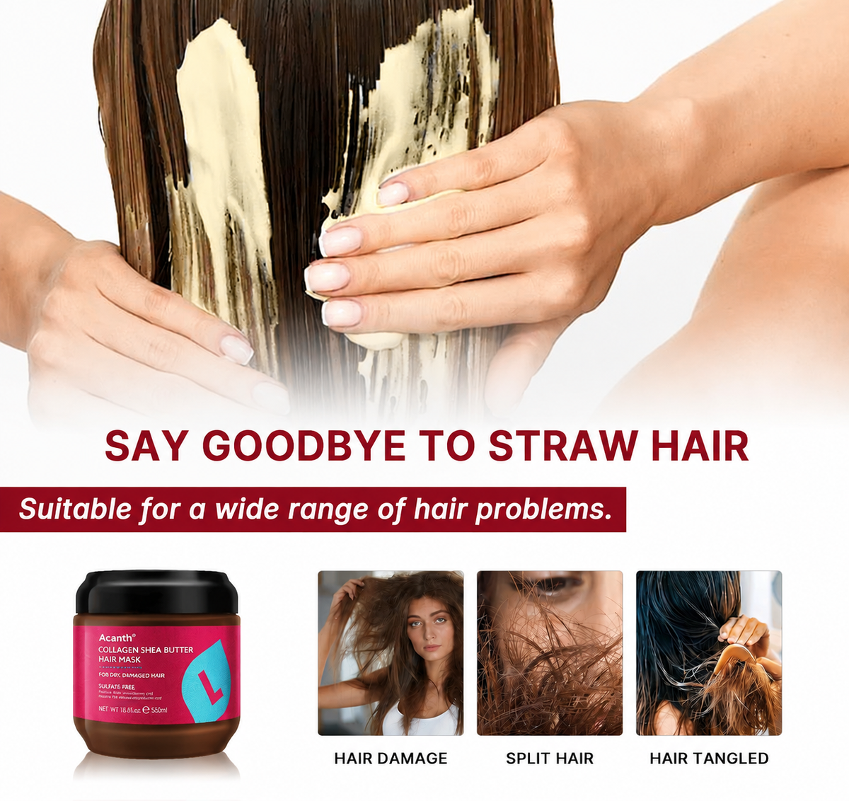 Collagen Shea Butter Hair Mask 550ml