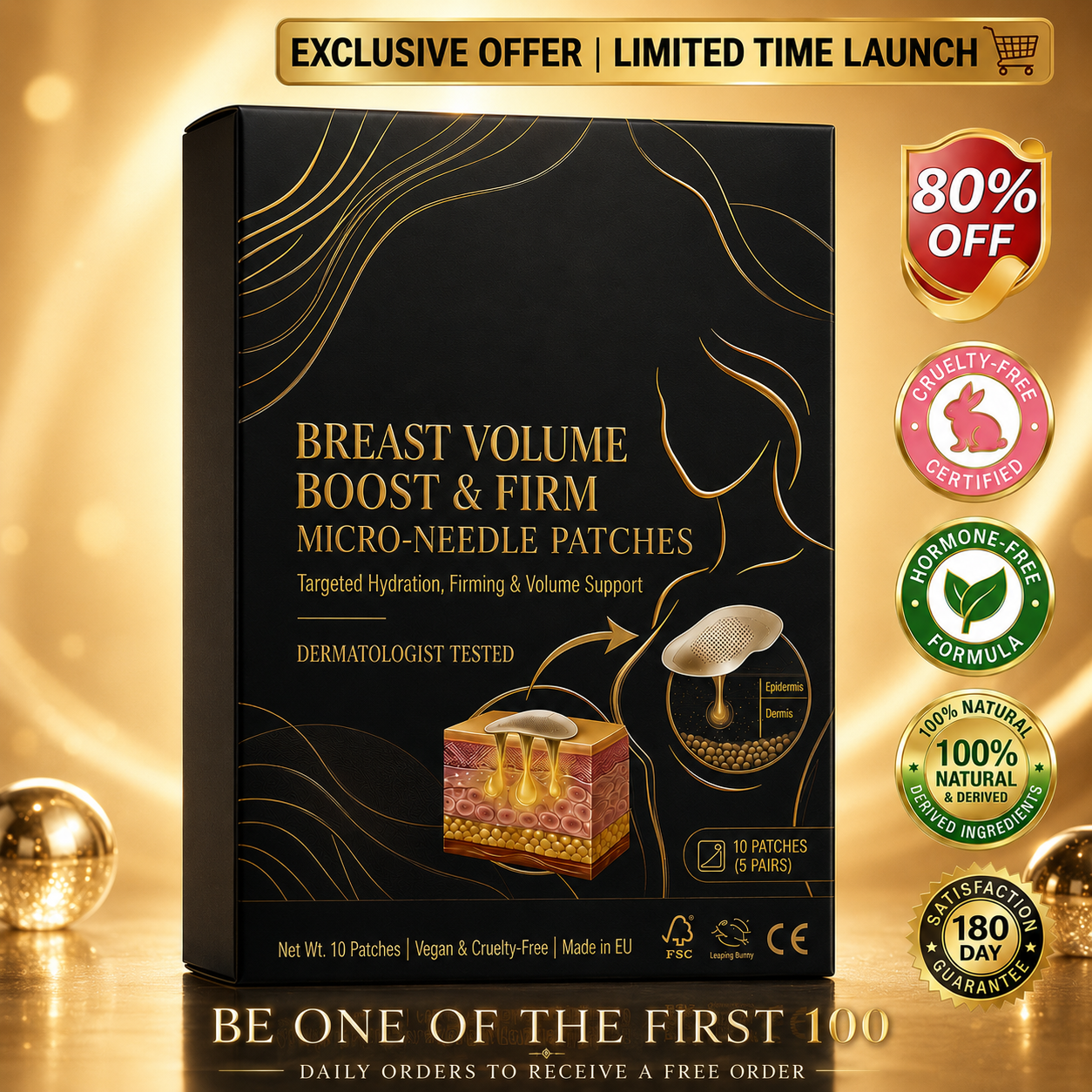 💥Ctmson® Targeted Breast Enhancement Advanced Nano Microneedle Patch