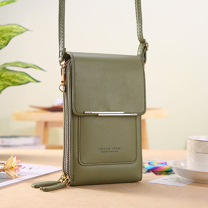 🔥Upgraded Version Anti-Theft Double Layer Leather Bag,🔒 FID Blocking Mini PU Leather Crossbody Bags
