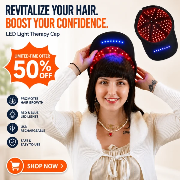 🏆𝐑𝐞𝐝 𝐋𝐢𝐠𝐡𝐭 𝐓𝐡𝐞𝐫𝐚𝐩𝐲 𝐂𝐚𝐩 — 𝐑𝐞𝐯𝐞𝐫𝐬𝐞 𝐇𝐚𝐢𝐫 𝐋𝐨𝐬𝐬 𝐛𝐲 𝐑𝐞𝐬𝐭𝐨𝐫𝐢𝐧𝐠 𝐁𝐥𝐨𝐨𝐝 𝐅𝐥𝐨𝐰 & 𝐄𝐧𝐞𝐫𝐠𝐲 𝐭𝐨 𝐘𝐨𝐮𝐫 𝐅𝐨𝐥𝐥𝐢𝐜𝐥𝐞𝐬