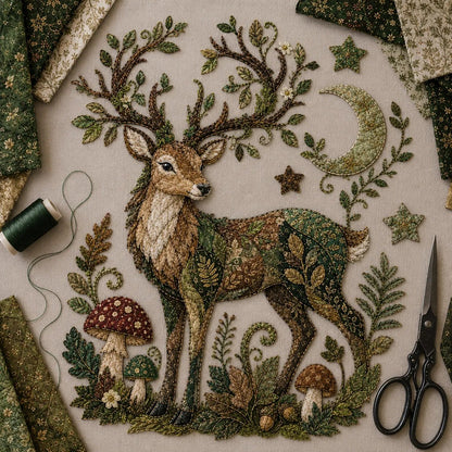 🌙 Mythic Wilds DIY Layered Patchwork Art Kit