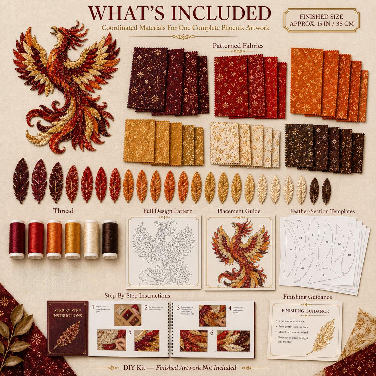 🌙 Mythic Wilds DIY Layered Patchwork Art Kit