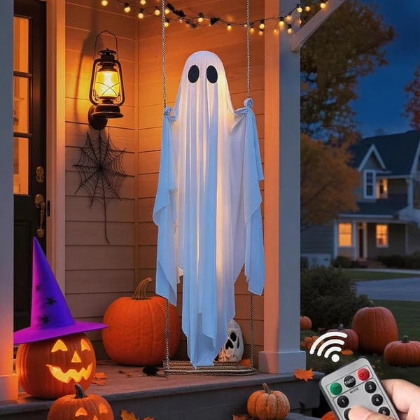 5FT Light-Up Hanging Ghost Halloween Decoration