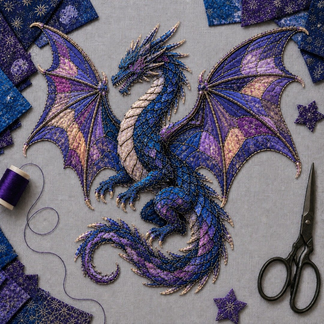 🌙 Mythic Wilds DIY Layered Patchwork Art Kit