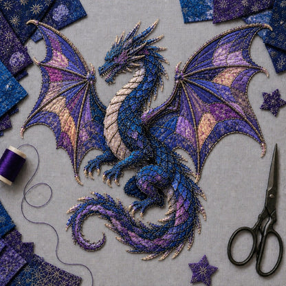 🌙 Mythic Wilds DIY Layered Patchwork Art Kit